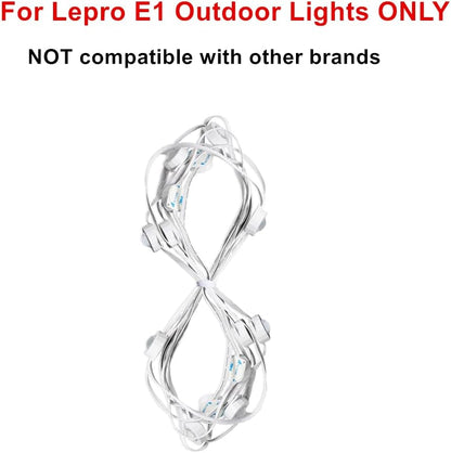 Lepro 7.5m/25ft E1 Permanent Outdoor Lights Accessories, Single Strand Without Adaptor and in-line Controller