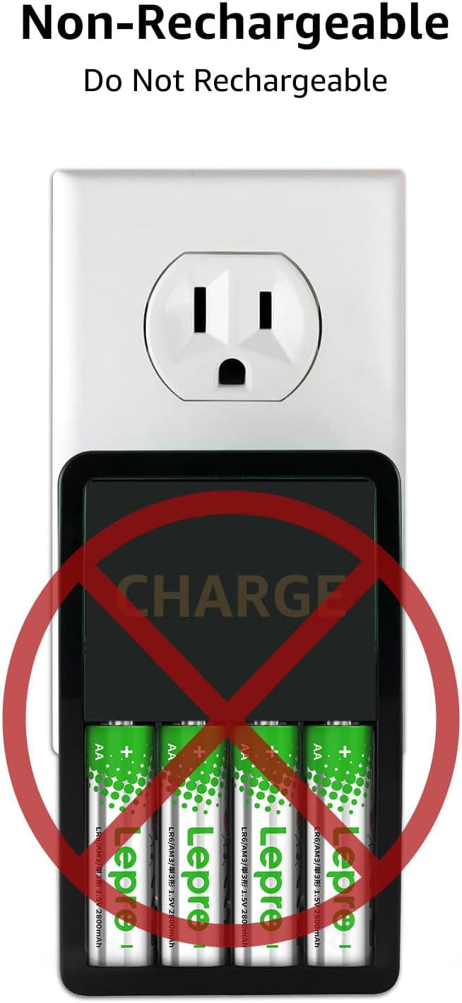 Lepro AA & AAA Batteries 48 Pack, 1.5 Volt Alkaline Batteries with High Capacity, Anti-Leakage, Long Lasting Power, LR03 LR06 MN2400 MN1500 Batteries Pack for Clocks Remotes Mouse Torch