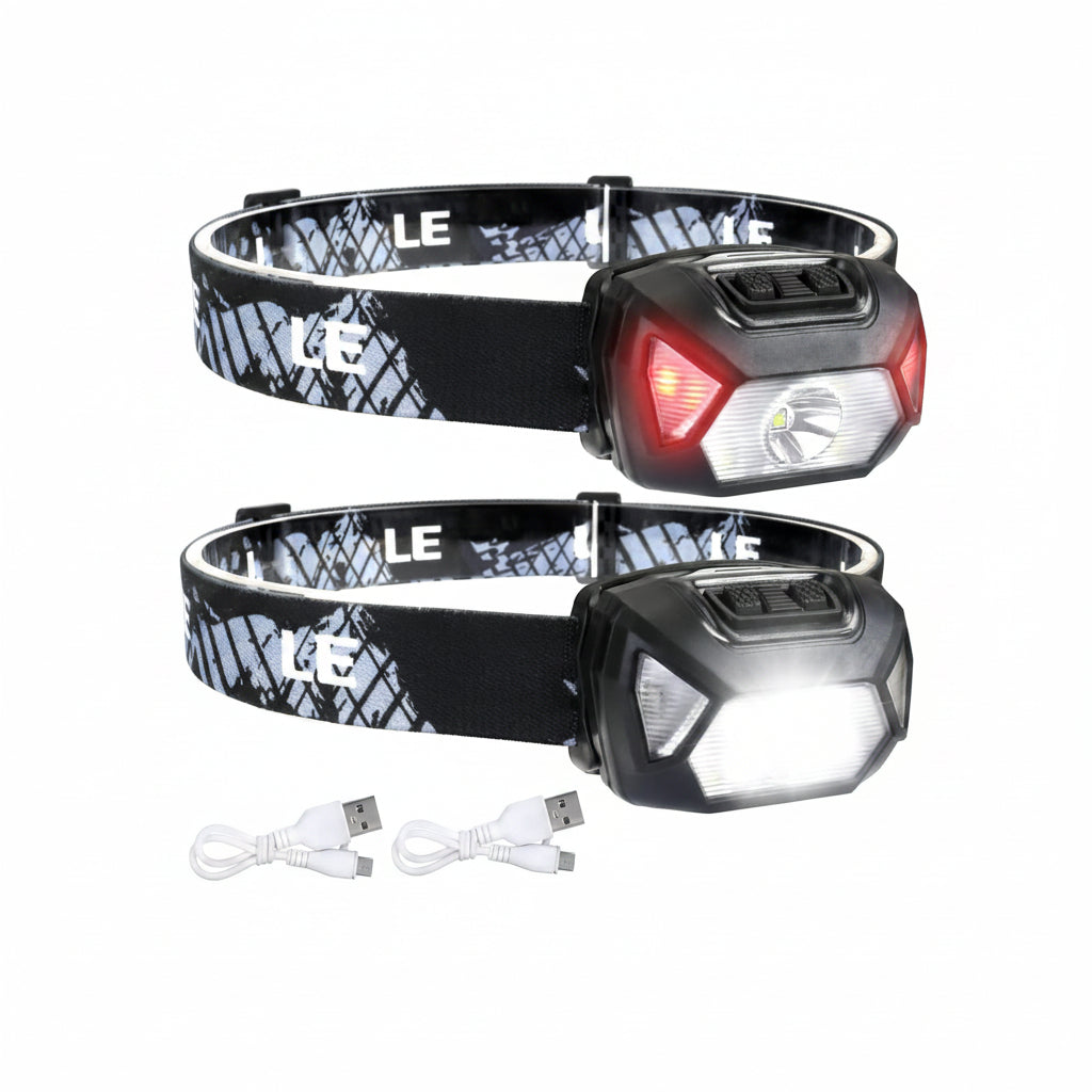 thumbnail image 2 of 500 Lumen USB Rechargeable LED Headlamp - Waterproof Outdoor Headlight With Battery 2 of 5