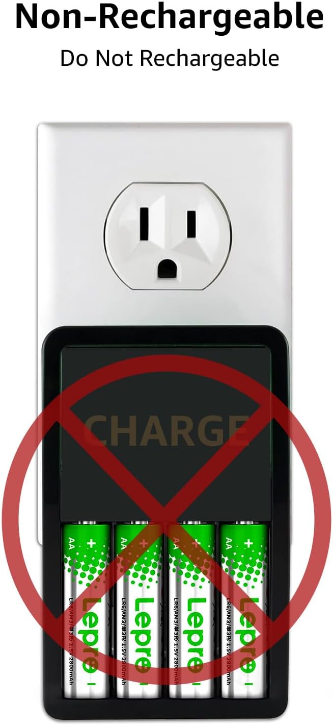 Lepro AA Batteries 100 Pack, 1.5 Volt Alkaline Double AA Battery with High Capacity, Anti-Leakage, Long Lasting Power, 2800mAh LR06 MN1500 Batteries AA for Clocks Remotes Mouse Torch