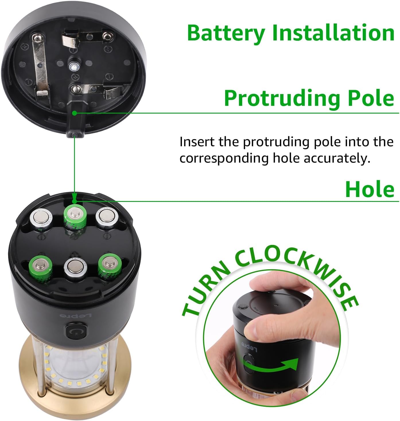 Lepro Camping Lantern, 1100 Lumen Camping Light Battery Powered, Dimmable 5 Modes, Warm White & Cool Light, AA Battery Lantern for Power Cuts, Tents, Fishing, Emergency (AA Batteries Not Included)