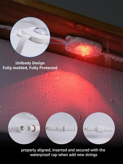 Lepro 7.5m/25ft EE1 Permanent Outdoor Lights Accessories, Single Strand Only