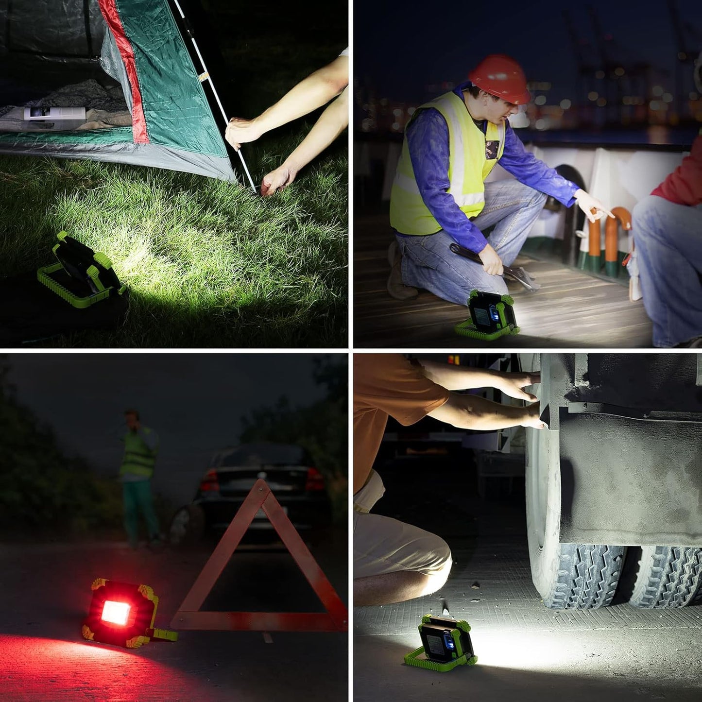 Lepro Work Lights Portable Rechargeable, 2000lm Camping Light Rechargeable, 5 Modes Emergency Lights for Power Cuts, 5200mAh Power Bank, Rechargeable Work Light, Suit as Fathers Day Gifts
