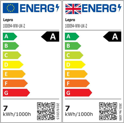 Lepro LED Light Bulbs Bayonet, Ultra Efficient A-Rated B22 Bulb, 7.2W = 100W, 1521lm, 2700K Warm White, 50000H Lifespan, Clear Filament, Glass, Non-dimmable, Pack of 2