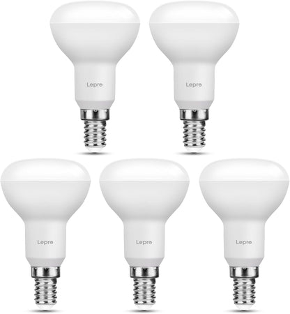 Lepro E14 LED Light Bulb, R50 Reflector Bulb Small Screw, 4.9W 470lm, 40W Equivalent E14 Bulb, Warm White 2700K, SES LED Spotlight Bulbs Screw Fitting, 120° Wide Angle, Non-dimmable, Pack of 5