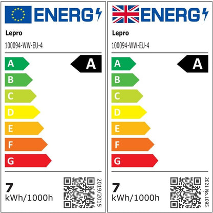 Lepro E27 Screw Bulb Vintage, Ultra Efficient A-Rated GLS Bulb, 7.2W = 100W, 1521lm, 2700K Warm White, 50000H Lifespan, Clear Filament, Glass, Non-dimmable, Pack of 4