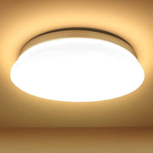 Lepro Kitchen LED Ceiling Light, 120W Equivalent, 18W 1850lm, 3000K Warm White, Flush Ceiling Lighting Fitting for Bedroom, Cloakroom, Porch, Hall, Lounge and More, φ28cm Round