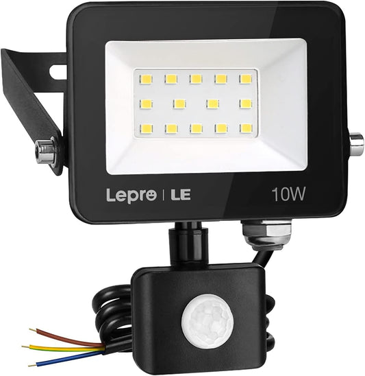 Lepro 10W Security Lights Outdoor Motion Sensor, Security Light, 850 Lumen, Waterproof, Ultra Thin Flood Light, PIR Lights Outdoor, Perfect for Garden, Forecourt, Backyard, Garages and More