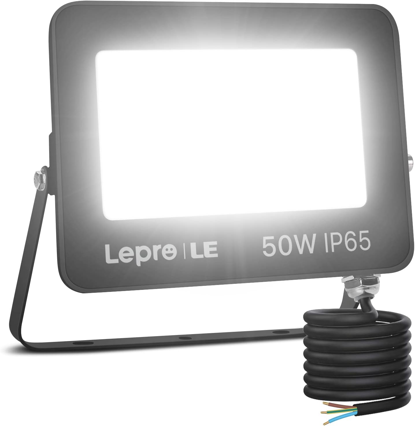 Lepro 50W Led Floodlight Outdoor, 4250lm LED Security Lights, 350W Incandescent Lamp Equivalent, Waterproof IP65, Daylight White Outdoor Lights for Warehouse, Playground, Backyard and More
