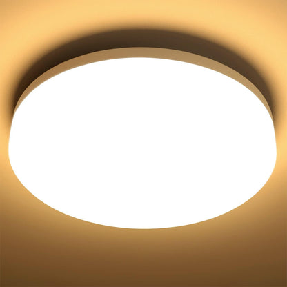 Lepro Bathroom Light Warm White, 15W 1500 Lumen Waterproof Ceiling Lights, 3000K, IP54, 100W Equivalent, Small, Modern, Round Ceiling Light for Kitchen, Toilet, Porch, Bedroom, Utility Room and More