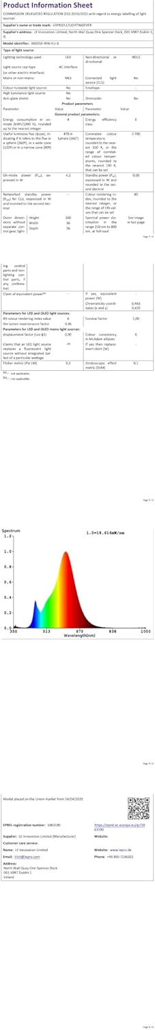 Lepro E14 LED Light Bulb, Small Edison Screw SES Candle Bulbs, 4.9W 470lm, 40W Equivalent E14 Bulb, Warm White 2700K E14 LED Bulb, Energy Saving Candle Light Bulbs, Non-dimmable, Pack of 6