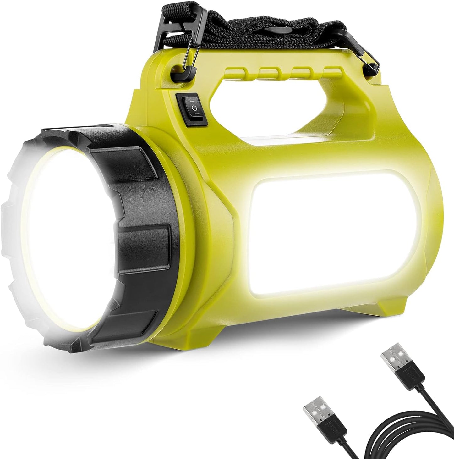 LE Rechargeable Camping Lantern, 1000 Lumen Bright LED Torch Rechargeable, 5 Modes Outdoor Searchlight with 3600mAh Power Bank, Portable Work Light for Hiking, Fishing, Power Cuts, Emergency and More