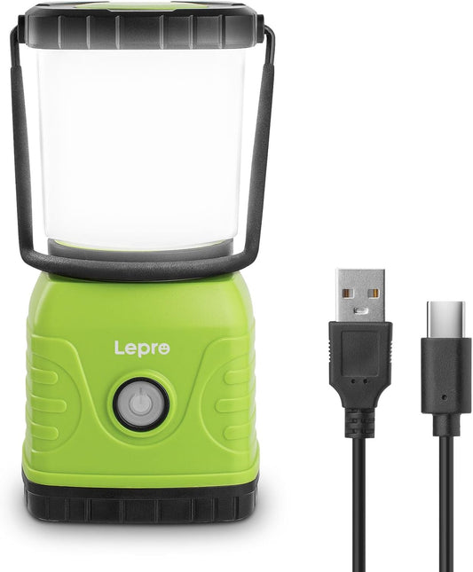 Lepro Camping Light Rechargeable, 1300 Lumen Camping Lantern for Tents, Dimmable 4 Modes, Tent Lights with 3600mAh Power Bank, Camping Accessories, Rechargeable Lantern for Outdoors, Emergency