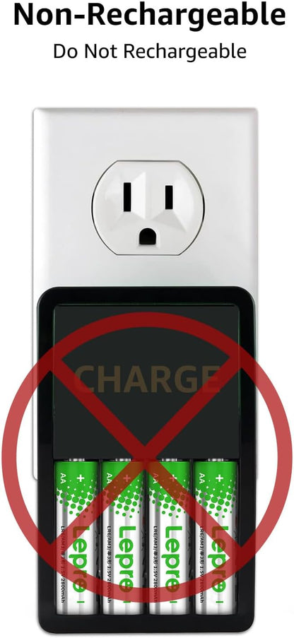 Lepro AA & AAA Batteries 48 Pack, 1.5 Volt Alkaline Batteries with High Capacity, Anti-Leakage, Long Lasting Power, LR03 LR06 MN2400 MN1500 Batteries Pack for Clocks Remotes Mouse Torch