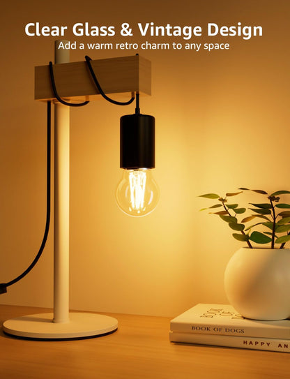 Lepro E27 Screw Bulb Vintage, Ultra Efficient A-Rated GLS Bulb, 7.2W = 100W, 1521lm, 2700K Warm White, 50000H Lifespan, Clear Filament, Glass, Non-dimmable, Pack of 4