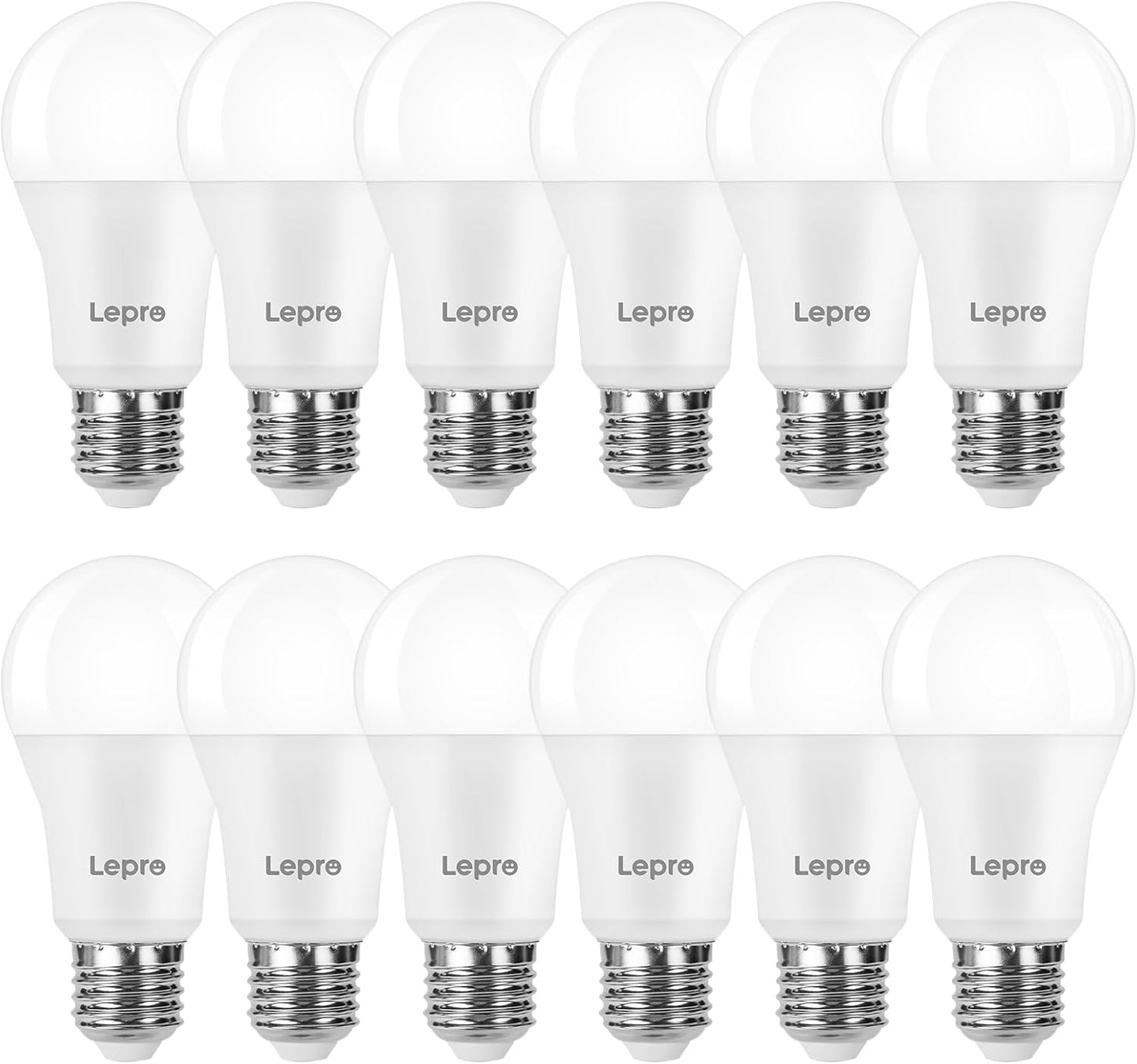 Lepro E27 Screw Bulbs 100W Equivalent, Warm White 2700K E27 LED Bulb, 13W 1520LM Edison Screw LED Light Bulb Super Bright, Energy Saving Light Bulbs, Non Dimmable, Pack of 12