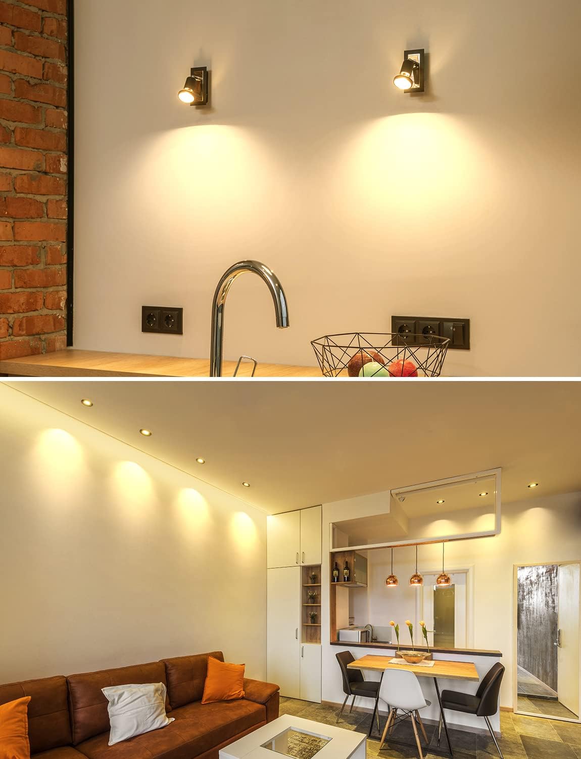 Lepro GU10 LED Bulbs, Warm White 2700K LED Light Bulbs, 35W Halogen Spotlight Equivalent, 3W Energy Saving GU10 Bulbs, 250lm, 100° Beam Angle, Non Dimmable, AC 220-240V, Pack of 10