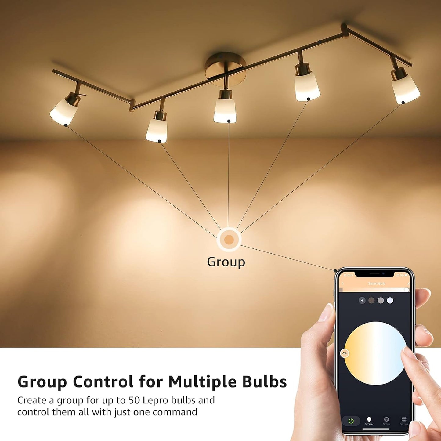 Lepro GU10 Smart Bulb, Dimmable Smart Light Bulb GU10, 4.5W 385lm, CCT Warm to Cool Daylight GU10 LED Spotlight Bulbs, Compatible with Alexa and Google Home, Pack of 2 (2.4GHz WiFi Only)