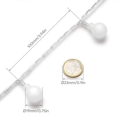 LE Fairy Lights Battery Powered, 5m 50 LED Warm White Globe String Lights, Camping Fairy Lights for Tents with Remote and Timer, Battery Fairy Lights for Indoor Outdoor, Bedroom, Camping and More