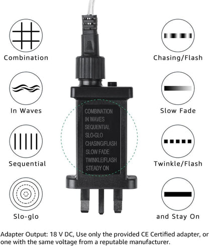 Lepro Curtain Lights Plug in, 3m x 3m 300 LED Warm White Curtain Fairy Lights, 8 Modes Fairy Lights Curtain Mains Powered for Birthday Decorations, Weeding, Party, Garden, Gazebo, Bedroom, Wall