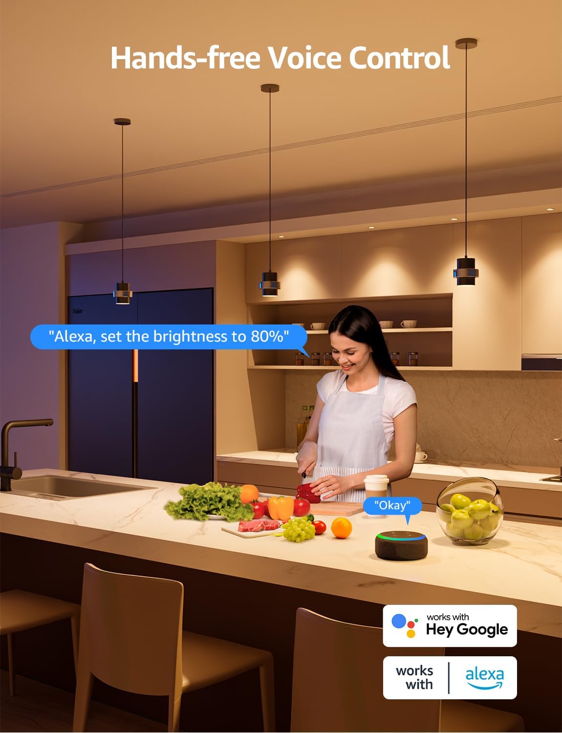 Lepro BG1 AI Smart Bulb GU10, Music Sync, Voice Control WiFi Bulbs, 400LM RGBCCT Dimmable Colour Changing LED Bulbs, Works with Alexa & Google Assistant, AI Lighting Design Assistant, 1 Pack