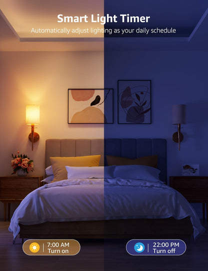 Lepro BC1 AI Smart Bulb E14, Music Sync Bluetooth & WiFi Bulb, Voice Control Small Screw Bulb, AI Lighting Design Assistant, Color Changing Candle Bulb, Work with Alexa & Google Assistant, 2 Packs