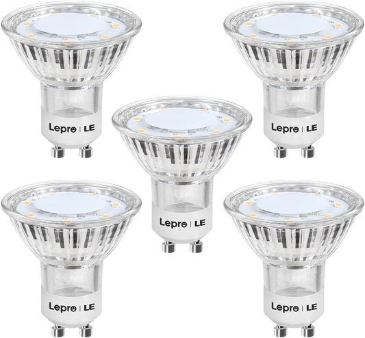 Lepro GU10 LED Bulbs, Warm White 2700K LED Light Bulbs, 35W Halogen Spotlight Equivalent, 3W Energy Saving GU10 Bulbs, 250lm, 100° Beam Angle, Non Dimmable, AC 220-240V, Pack of 5