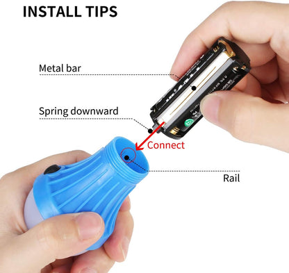 Lepro Camping Lights, Battery Powered Tent Lights, Warm White and Daylight Modes, Camping Accessories, Hanging Camping Lantern, Battery Lights for Power Cuts, Pack of 4 (AAA Battery Included)