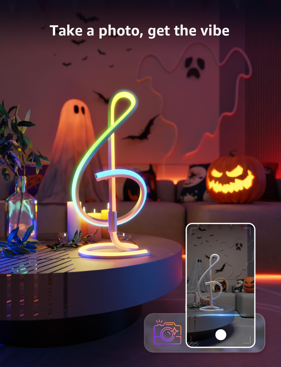 Lepro TB2 AI Table Lamp, Smart LED Lamp with Music Sync, AI Lighting Design Assistant, Colour Changing Smart Table Lamp, Voice Cotrol, Works with Alexa & Google Assistant, Bluetooth & 2.4GHz WiFi