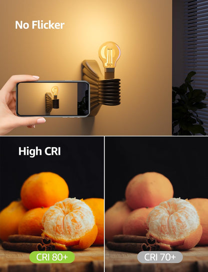 Lepro LED Light Bulbs Bayonet, Ultra Efficient A-Rated B22 Bulb, 7.2W = 100W, 1521lm, 2700K Warm White, 50000H Lifespan, Clear Filament, Glass, Non-dimmable