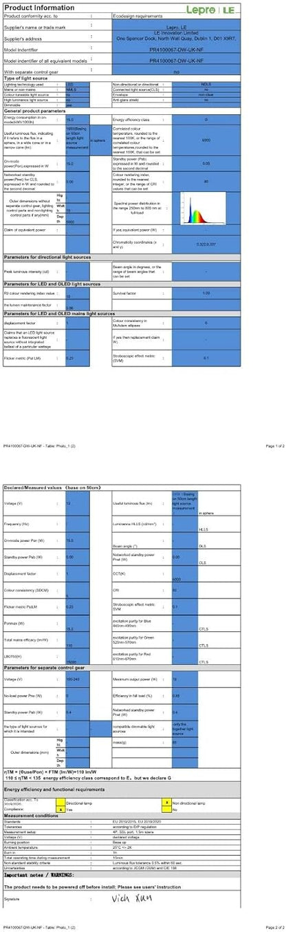 Lepro LED Strip Light White 5M 300 LEDs, 1650lm Dimmable Strip Lights for Kitchen, Cool White 6000K Daylight LED Strip for Under Units Cabinet Cupboards (12V Power Plug and Dimmer Switch Included)