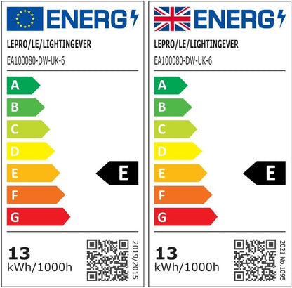Lepro Bayonet Light Bulbs 100W Equivalent, Cool White 6500K, 13W 1520lm Super Bright Daylight B22 LED Bulbs, BC GLS Energy Saving, Non-dimmable, Pack of 6