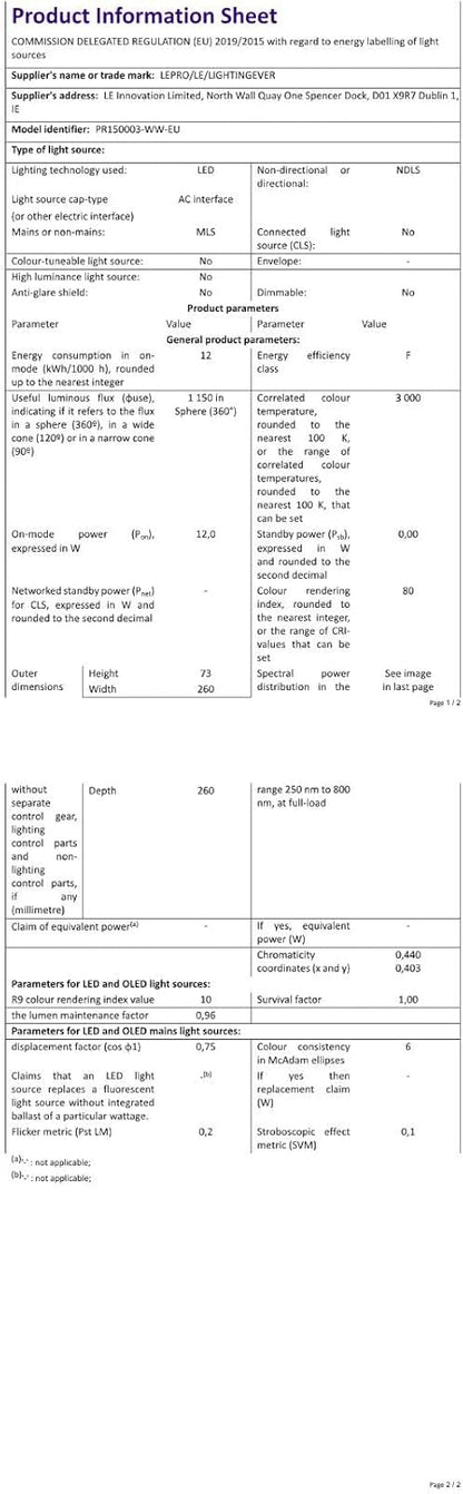 Lepro Ceiling Lights, 12W 1150 Lumen, 3000K Warm White, Flush Ceiling Lighting Fitting for Kitchen, Bedroom, Cloakroom, Porch, Hall, Lounge, Utility Room and More, φ26cm Round