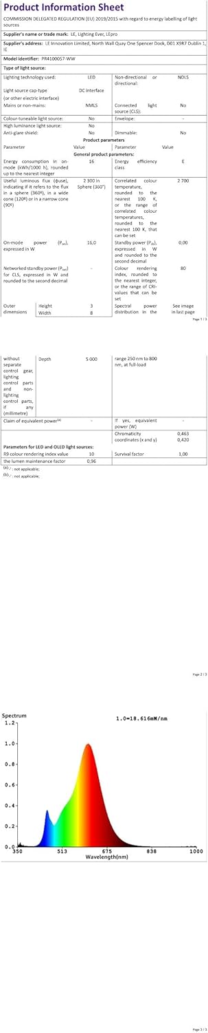 Lepro 5M Warm White LED Strip Without 12V Power Plug, 2300lm 3000K LED Tape, 300 2835 LEDs, Stick on LED Lights for Bedroom, Kitchen Cabinet, Under Cupboard, DIY and More