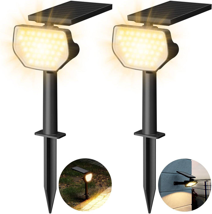 Lepro Solar Spot Lights Outdoor Garden, 43 LED Solar Garden Lights wit ...