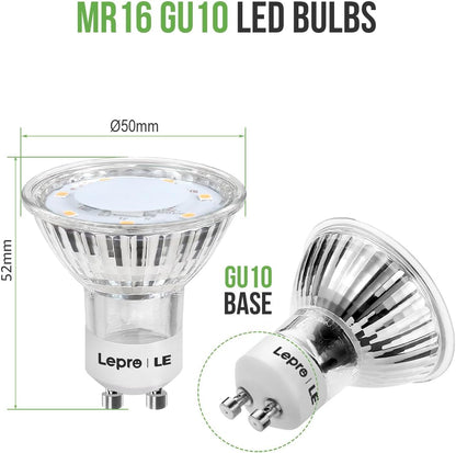 Lepro GU10 LED Bulbs, Warm White 2700K LED Light Bulbs, 35W Halogen Spotlight Equivalent, 3W Energy Saving GU10 Bulbs, 250lm, 100° Beam Angle, Non Dimmable, AC 220-240V, Pack of 10