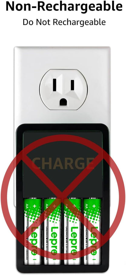 Lepro AA Batteries 100 Pack, 1.5 Volt Alkaline Double AA Battery with High Capacity, Anti-Leakage, Long Lasting Power, 2800mAh LR06 MN1500 Batteries AA for Clocks Remotes Mouse Torch