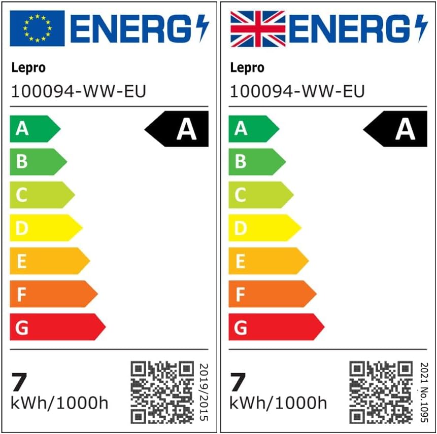 Lepro E27 Screw Bulb Vintage, Ultra Efficient A-Rated GLS Bulb, 7.2W = 100W, 1521lm, 2700K Warm White, 50000H Lifespan, Clear Filament, Glass, Non-dimmable