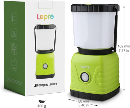 Lepro Camping Light Rechargeable, 1300 Lumen Camping Lantern for Tents, Dimmable 4 Modes, Tent Lights with 3600mAh Power Bank, Camping Accessories, Rechargeable Lantern for Outdoors, Emergency
