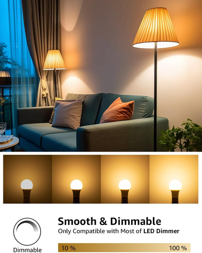 Lepro Dimmable Bayonet Light Bulb, 60W Equivalent, Warm White 2700K, 8.5W 806lm Light Bulbs Bayonet, BC A60 GLS Energy Saving B22 LED Bulb, Pack of 6