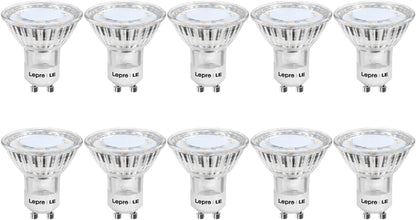 Lepro GU10 LED Bulbs, Warm White 2700K LED Light Bulbs, 35W Halogen Spotlight Equivalent, 3W Energy Saving GU10 Bulbs, 250lm, 100° Beam Angle, Non Dimmable, AC 220-240V, Pack of 10