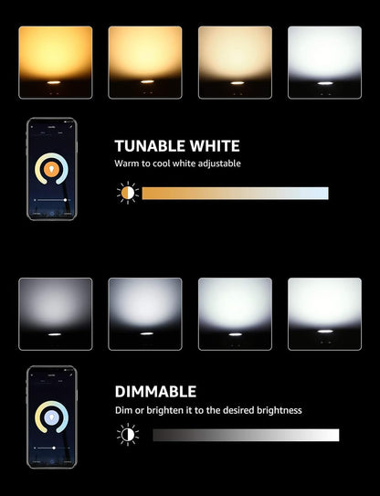 Lepro GU10 Smart Bulbs, Warm to Cool White Smart Light Bulbs GU10, Dimmable GU10 LED Spotlight Bulbs, Works with Alexa and Google Home, 4.5W=50W, CCT, 100° Beam Angle (2.4GHz WiFi)