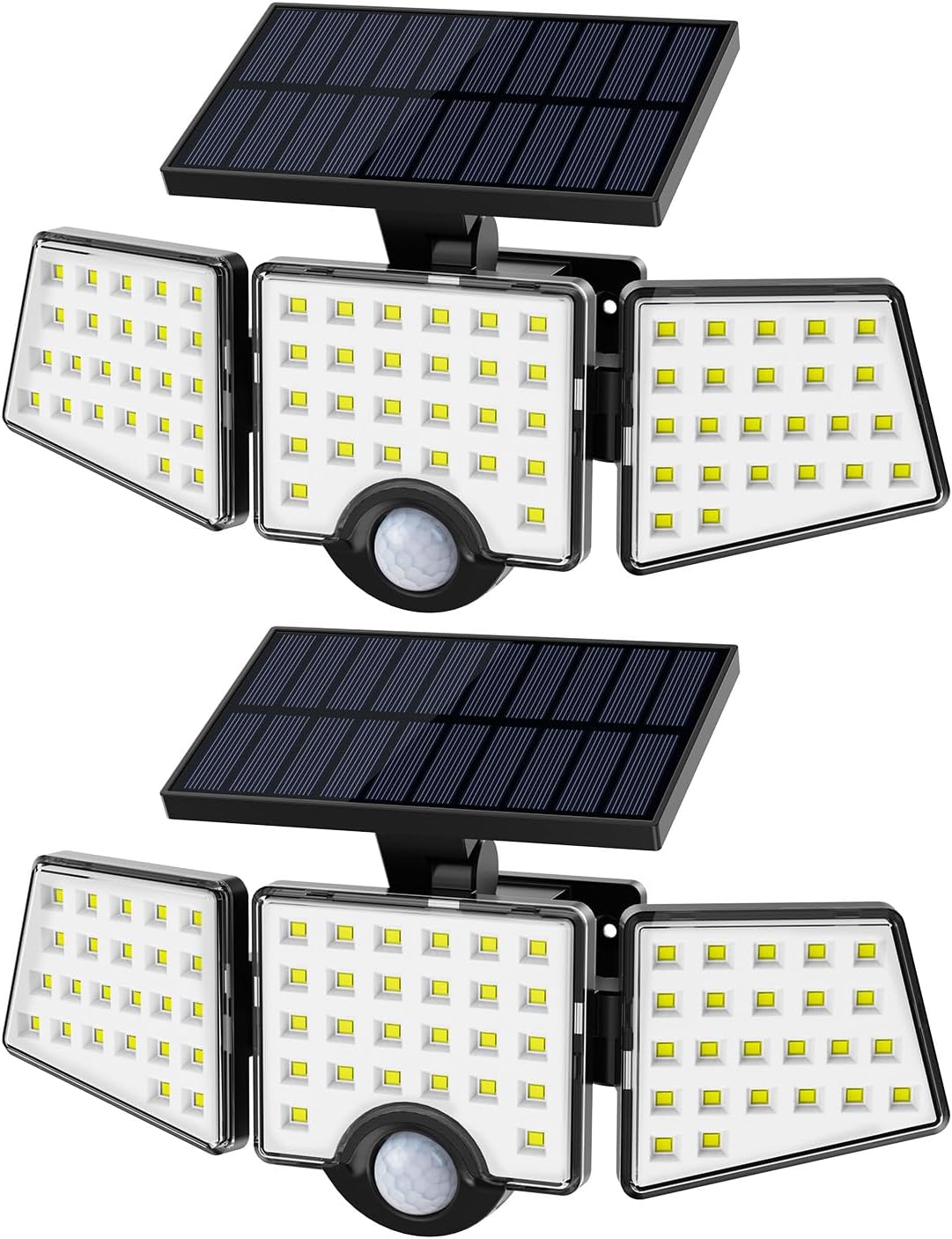 Lepro Solar Security Lights, 1200LM Solar Floodlights Motion Sensor with 360 Degree 3 Adjustable Heads, IP65 Waterproof, Wide Lighting Angle Solar Lights Outdoor for Yard Garage Pathway