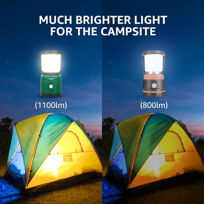 Lepro Battery Camping Lantern, 1100 Lumen Camping Light Battery Powered, Dimmable Warm White and Daylight Modes, Battery Lantern for Power Cuts, Emergency Lighting, Fishing, Hiking, Storm and More