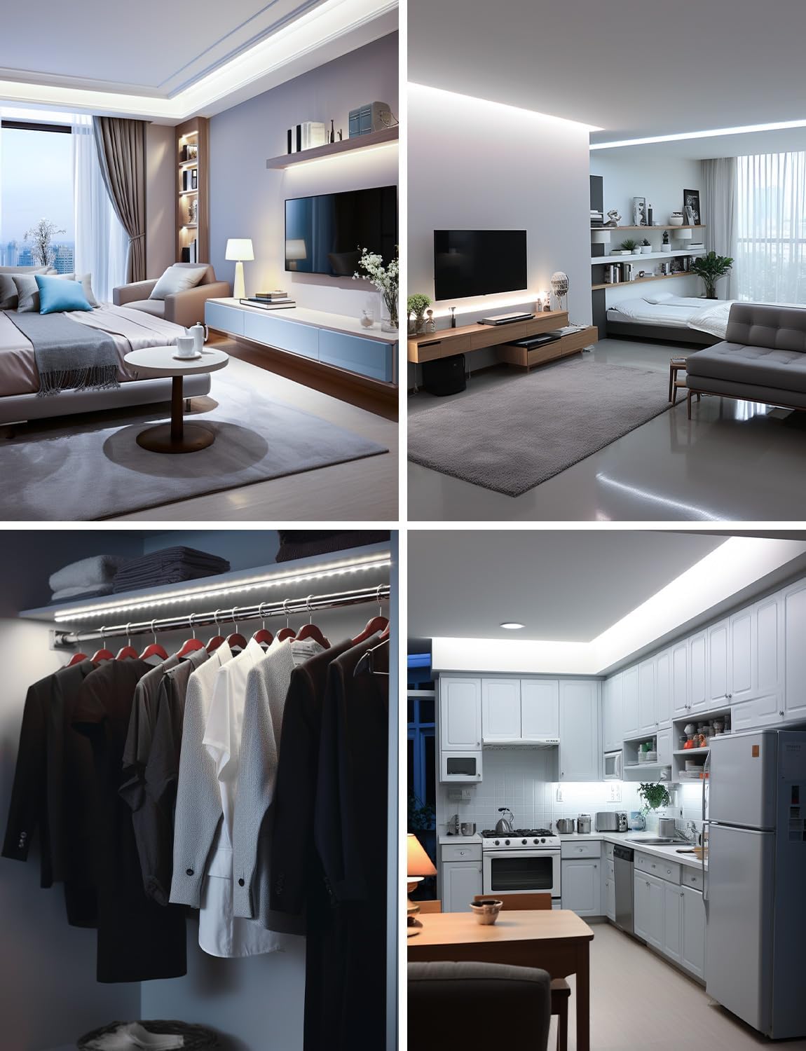 Lepro White LED Strip Light 10M, 2000lm Dimmable LED Lights, 24V UK Plug LED Strip with Dimmer Switch, 6000K Cool White Strip Lights for Kitchen, Cabinet, Wardrobe, Conservatory, Garage (1 Roll)