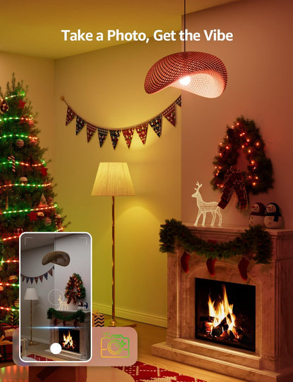 Lepro B1 AI Smart Bulb E27, Music Sync Bluetooth & WiFi Bulb, Voice Control Screw Light Bulbs, AI Lighting Design Assistant, RGBCCT Colour Changing Bulb, Work with Alexa & Google Assistant, 2 Packs