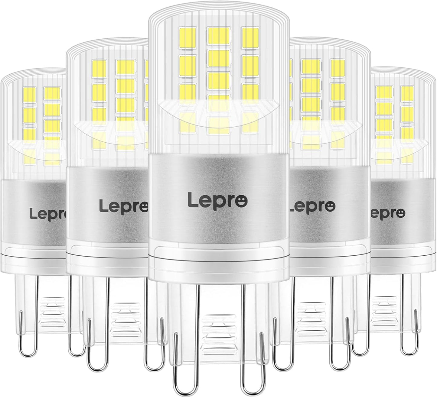 Lepro G9 LED Bulbs Cool White, 3.8W 470lm G9 LED Bulb, 40W Equivalent G9 Capsule Bulb, Energy Saving LED G9 Bulbs Cool White 6000K, AC 220V-240V, Non-dimmable, Pack of 5
