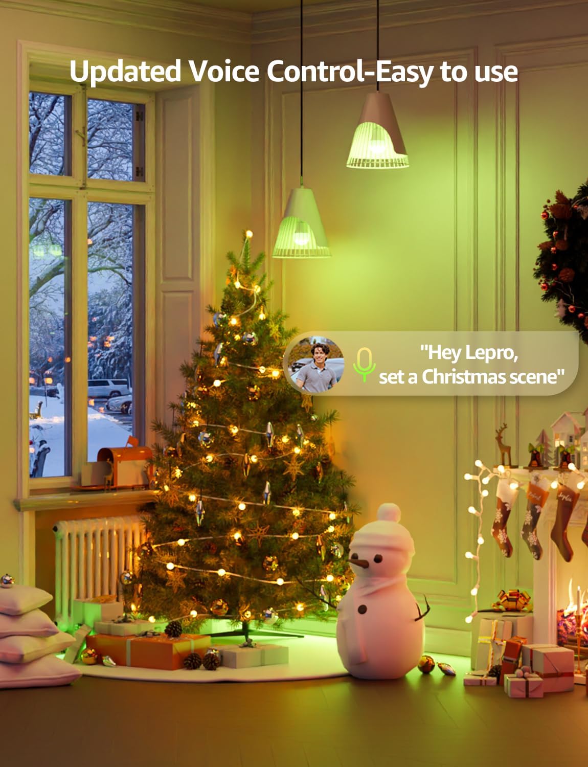 Lepro B1 AI Smart Bulb B22, Music Sync, Bayonet WiFi Bulb That Works with Alexa & Google Home, AI Lighting Design Assistant, APP & Voice Control, 806lm, Dimmable, Bluetooth Color Changing Light Bulb