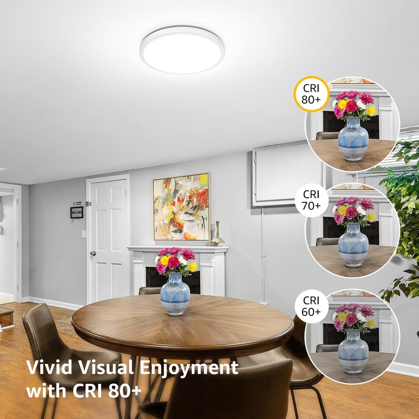 Lepro Bathroom Light, 18W 1800lm LED Ceiling Light, Waterproof IP44, 2.6cm Ultra-thin, 5000K, Round, Modern Flush Ceiling Lighting for Bathroom, Kitchen, Bedroom, Hallway, Utility Room, Ø22cm, 4 Packs