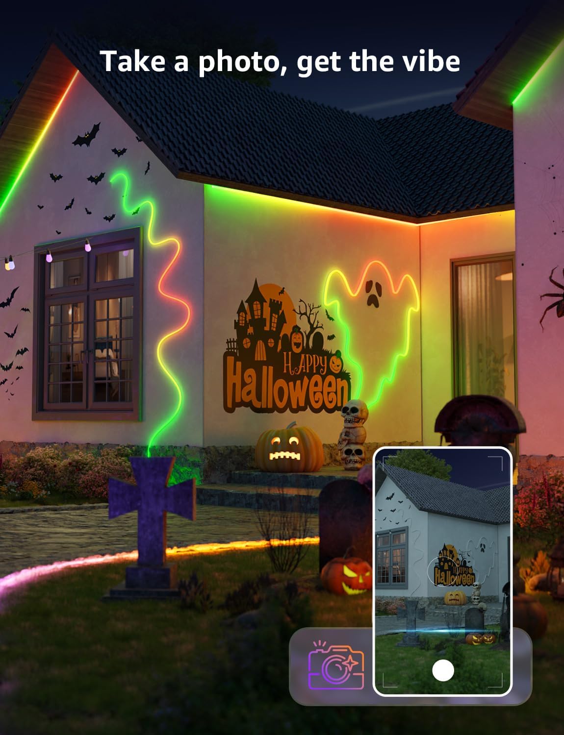 Lepro N1 AI Smart Rainbow Neon Light Strip 3M, 96 LEDs/M, Work with Alexa, Google Home, Music Sync, AI Lighting Design Assistant, IP65 Rope Light, MagicColor LED Light, App & Voice Control, No Remote